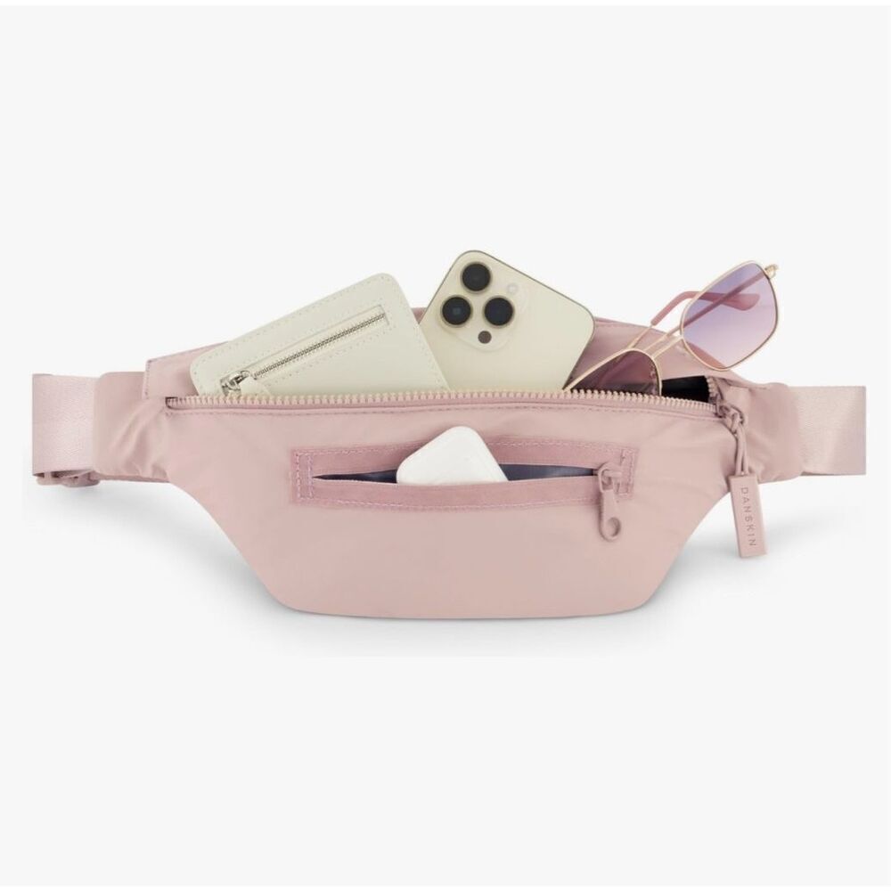 Danskin Tyler Zip Belt Bag Sling in Dark Blush Pink $65 msrp